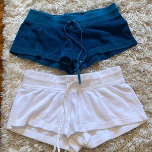 Blue and White Hard Tail Shorts
